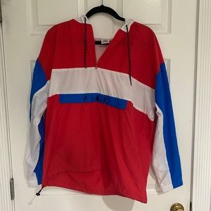 PINK windbreaker with hood and zipper pouch